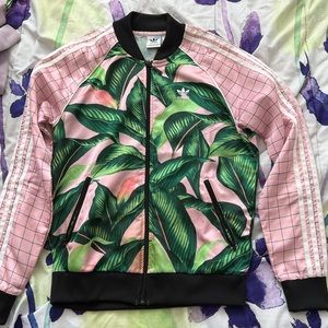 Adidas tropical zip up sweater